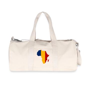 Tschad_Flagge_Afrika - Recycled Canvas Sports Bag by Stanley/Stella - natural - Front