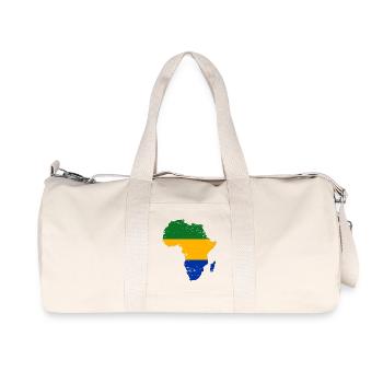 Gabon_Flagge_Afrika_used - Recycled Canvas Sports Bag by Stanley/Stella - natural - Front