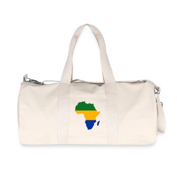 Gabon_Flagge_Afrika - Recycled Canvas Sports Bag by Stanley/Stella - natural - Front