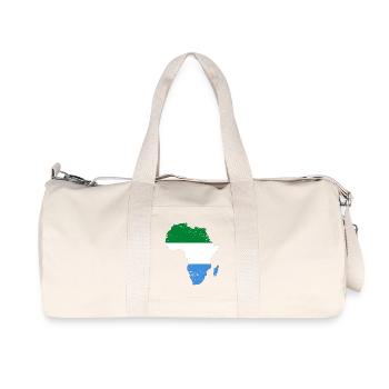 Sierra_Leone_Flagge_Afrika_used - Recycled Canvas Sports Bag by Stanley/Stella - natural - Front