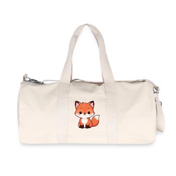 Cute Fox Kawaii Gift - Recycled Canvas Sports Bag by Stanley/Stella - natural - Front