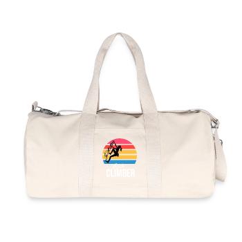 Logo vintage Classic Rock Climber Cadeau pour elle - Sac de sport en toile recyclée Stanley/Stella - blanc naturel - Devant
