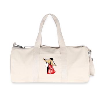 Mandil w Chachiya: Symbole der Jebala-Identität - Recycelte Canvas-Sporttasche von Stanley/Stella - Naturweiß - Vorne