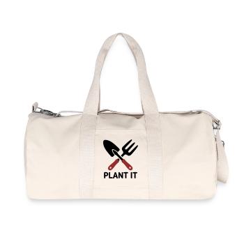 Garden Tool Plant It Logo - Recycled Canvas Sports Bag by Stanley/Stella - natural - Front