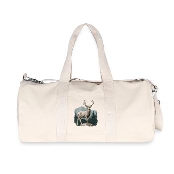 Deer with antlers - Recycled Canvas Sports Bag by Stanley/Stella - natural - Front