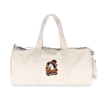 Pumpkin Spirit Spooky Season Design - Recycled Canvas Sports Bag by Stanley/Stella - natural - Front