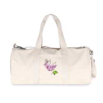 Blüte mit Insekt - Recycelte Canvas-Sporttasche von Stanley/Stella - Naturweiß - Vorne