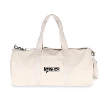 I bought it before Elon went crazy - Recycelte Canvas-Sporttasche von Stanley/Stella - Naturweiß - Vorne