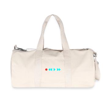 Kassettenkinder - Recycelte Canvas-Sporttasche von Stanley/Stella - Naturweiß - Vorne