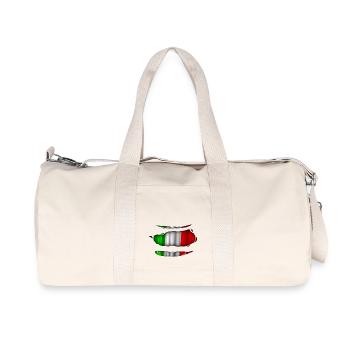 Italy flag torn 017 - Recycled Canvas Sports Bag by Stanley/Stella - natural - Front
