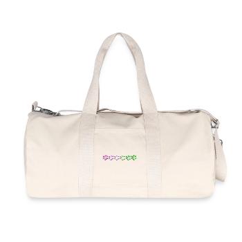Motif d’empreinte de patte coloré - Sac de sport en toile recyclée Stanley/Stella - blanc naturel - Devant