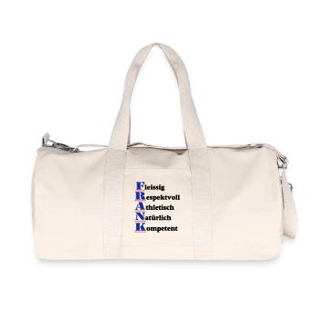 Frank , Vorname,Namensschild,Name,Fun Shirt (25) - Recycelte Canvas-Sporttasche von Stanley/Stella - Naturweiß - Vorne