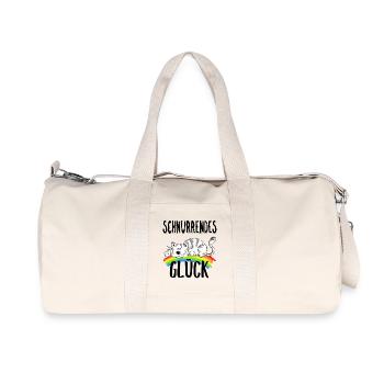 Schnurrendes Glück - Katze - Katzen -Cat -Geschenk - Recycelte Canvas-Sporttasche von Stanley/Stella - Naturweiß - Vorne