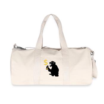 singe pulvérisé signes de dollar - Sac de sport en toile recyclée Stanley/Stella - blanc naturel - Devant