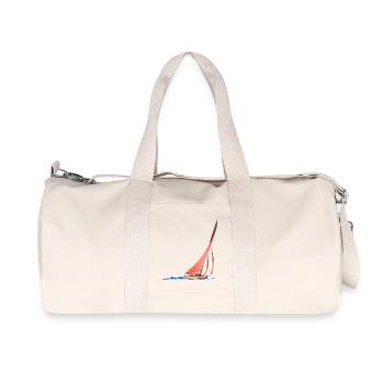 sailboat speed - Recycled Canvas Sports Bag by Stanley/Stella - natural - Front