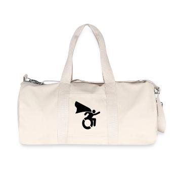 en fauteuil roulant # - Sac de sport en toile recyclée Stanley/Stella - blanc naturel - Devant