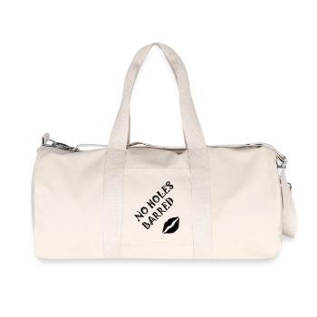 (no_holes_barred_01) - Recycled Canvas Sports Bag by Stanley/Stella - natural - Front