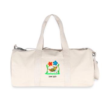 bee lazy, lazy bee, sweet bee, funny animals - Recycled Canvas Sports Bag by Stanley/Stella - natural - Front