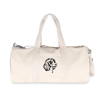 Spanischer Wasserhund Kopf - Recycelte Canvas-Sporttasche von Stanley/Stella - Naturweiß - Vorne