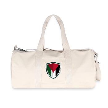 Geometric Shield Crest - Recycled Canvas Sports Bag by Stanley/Stella - natural - Front