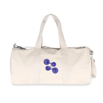 BIRTHDAY. HAPPY BIRTHDAY. HAPPY BIRTHDAY. - Recycled Canvas Sports Bag by Stanley/Stella - natural - Front
