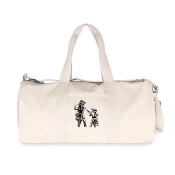 Motocross Père et Fils - Sac de sport en toile recyclée Stanley/Stella - blanc naturel - Devant