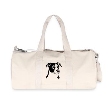Jack Russell Terrier Head - Recycled Canvas Sports Bag by Stanley/Stella - natural - Front