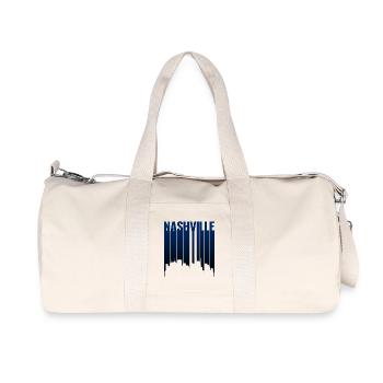 Nashville Skyline Midnight Blue Silhouette - Recycled Canvas Sports Bag by Stanley/Stella - natural - Front