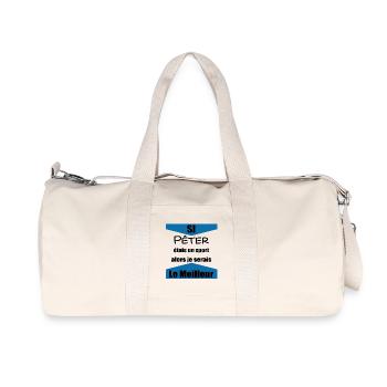 Si péter était un sport je serais le meilleur - Sac de sport en toile recyclée Stanley/Stella - blanc naturel - Devant