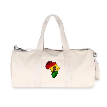 Geometric Africa Fist Flag - Recycled Canvas Sports Bag by Stanley/Stella - natural - Front