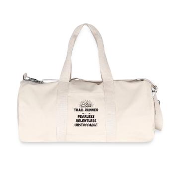 Trail Runner - Fearless. Relentless. Unstoppable. - Recycled Canvas Sports Bag by Stanley/Stella - natural - Front