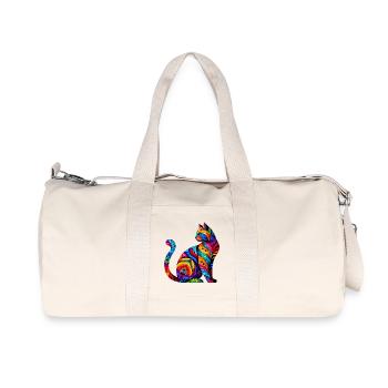 Chat - Sac de sport en toile recyclée Stanley/Stella - blanc naturel - Devant