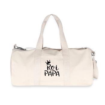 Cadeau Drôle : 'Roi Papa' Design Unique - Sac de sport en toile recyclée Stanley/Stella - blanc naturel - Devant