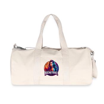 Basketball Queen Illustration - Recycled Canvas Sports Bag by Stanley/Stella - natural - Front