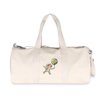 Astronaute 2 Anniversaire Astronaute Terre 2 ans - Sac de sport en toile recyclée Stanley/Stella - blanc naturel - Devant