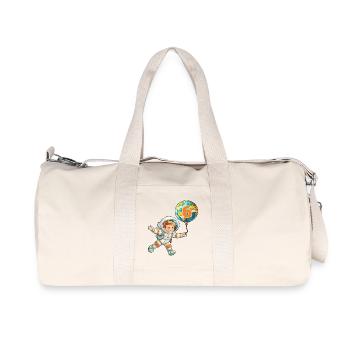 Astronaut 6 Birthday Space Children's Birthday - Recycled Canvas Sports Bag by Stanley/Stella - natural - Front