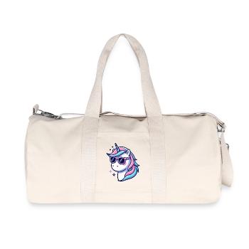 Pastel Neon Unicorn Shades - Recycled Canvas Sports Bag by Stanley/Stella - natural - Front