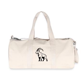 Mountain goat geometric - Recycled Canvas Sports Bag by Stanley/Stella - natural - Front