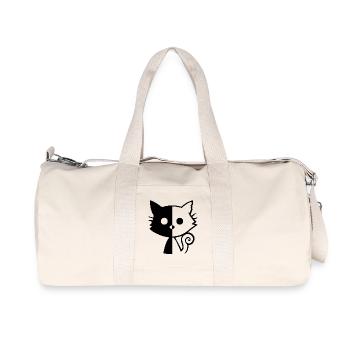 Yin und Yang Katze (schwarz) - Recycelte Canvas-Sporttasche von Stanley/Stella - Naturweiß - Vorne