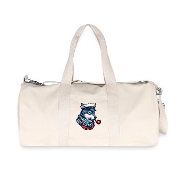 Seewolf Wolf Wölfe - Recycelte Canvas-Sporttasche von Stanley/Stella - Naturweiß - Vorne