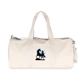 The Fairy and the Unicorn: A Night Adventure. - Recycled Canvas Sports Bag by Stanley/Stella - natural - Front