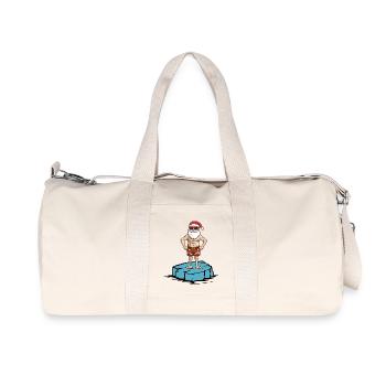 Banquise du Père Noël - Sac de sport en toile recyclée Stanley/Stella - blanc naturel - Devant