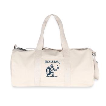 PICKLEBALL Funny Bigfoot playing Pickle Ball Shirt - Recycled Canvas Sports Bag by Stanley/Stella - natural - Front