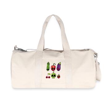 Fruit and vegetable skulls - Recycled Canvas Sports Bag by Stanley/Stella - natural - Front