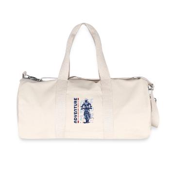 Adventuring motorcycle rider - Recycled Canvas Sports Bag by Stanley/Stella - natural - Front