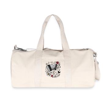 Accordion Design - Alpine Music & Blossom Magic - Recycled Canvas Sports Bag by Stanley/Stella - natural - Front