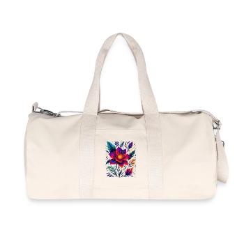 Electric Bloom - Recycled Canvas Sports Bag by Stanley/Stella - natural - Front