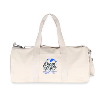 Ocean Dolphins - Recycled Canvas Sports Bag by Stanley/Stella - natural - Front