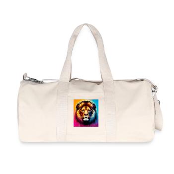 lion - Recycled Canvas Sports Bag by Stanley/Stella - natural - Front