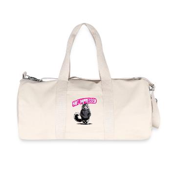 Not Impressed Cat Hoodie - Recycled Canvas Sports Bag by Stanley/Stella - natural - Front